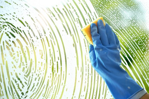 Local office cleaning team maintaining a bright reception area in SW10