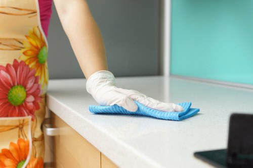 Professional cleaners in SW10 working in a modern London home