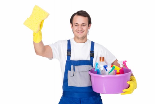 Commercial cleaners in SW10 maintaining a tidy office space