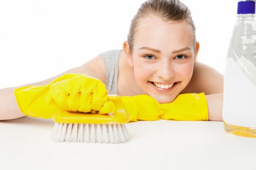 Local cleaning service in SW10 preparing a stylish apartment