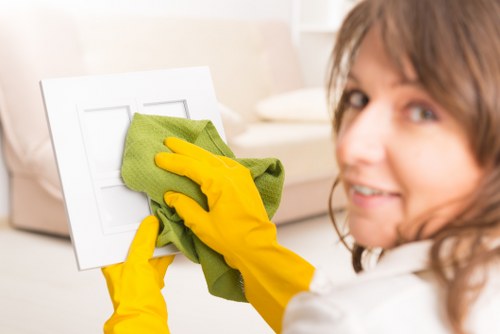 Deep cleaning hard flooring with specialist equipment in SW10